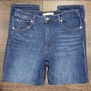 ❤ ELLA MOSS ANTHROPOLOGIE HIGH WAIST STRAIGHT LEG CROP JEANS 12 (31)